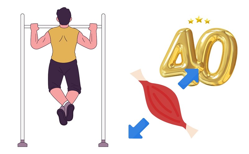 Exercise helps increase muscle after age 40. Graphics: Thanh Thanh