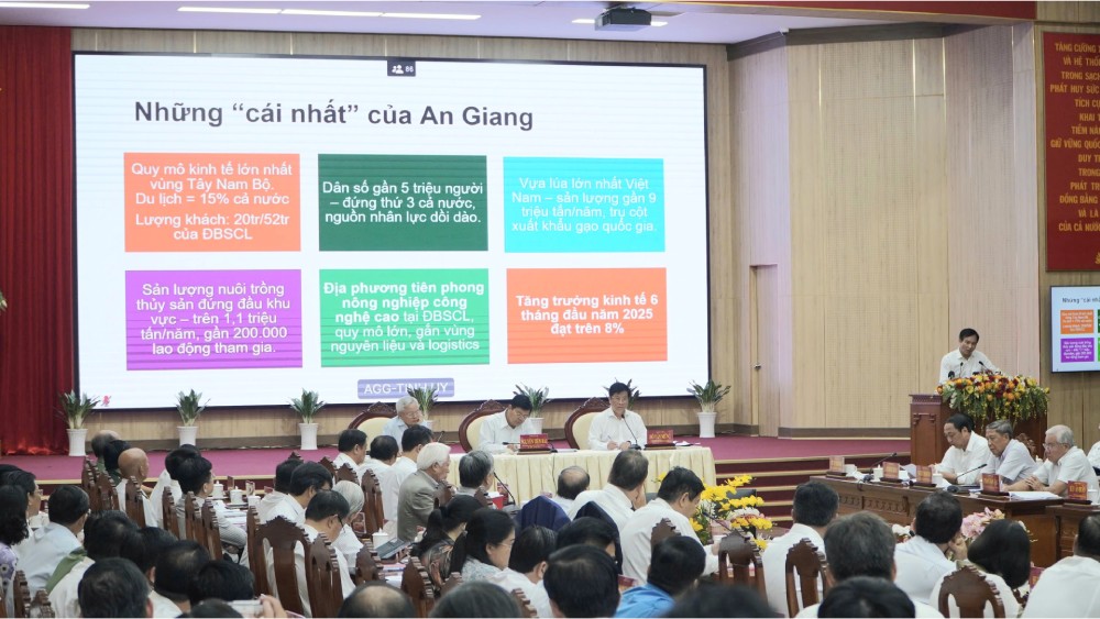 代表者は、ジャン州の社会経済的発展を指向するために、重要な問題の10のグループのプレゼンテーションを発表しました。写真：nguyen anh