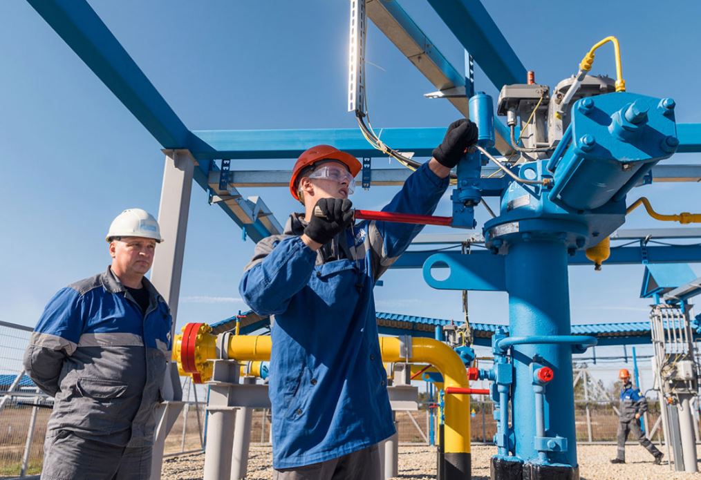 Una base de gas rusa. Foto: Gazprom