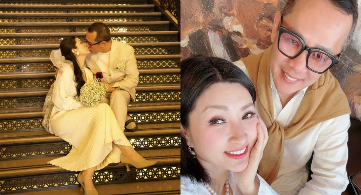 Nguyen Hong Nhung and her husband. Photo: Provided by the artist.