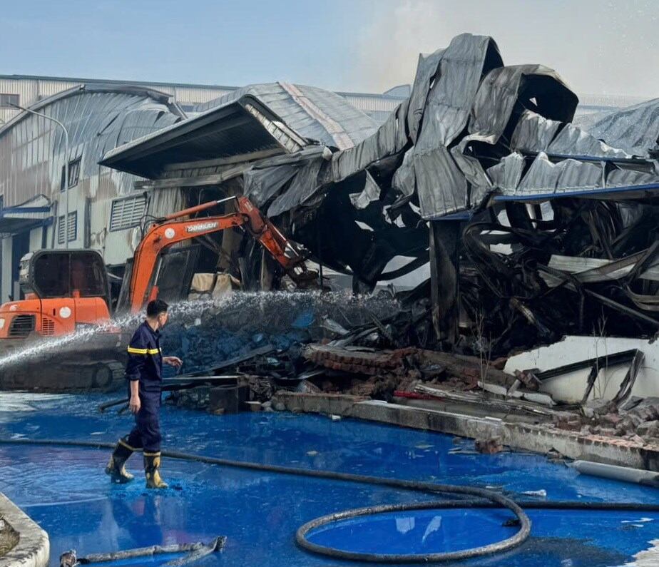 화재 현장. 사진: 하이퐁시 경찰