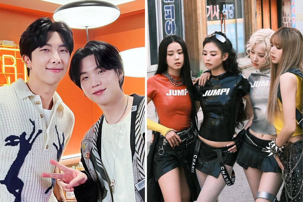 RM and Suga (BTS) came to see the Blackpink concert. Photo: Big Hit Music, YG