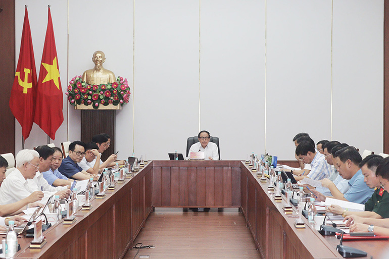 Hai Phong City Party Secretary Le Tien Chau chaired the meeting. Photo: Hai Phong Portal