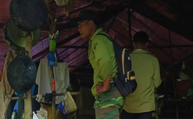 Forest rangers discovered a golden bandit camp in the middle of the protective forest. Photo: PV