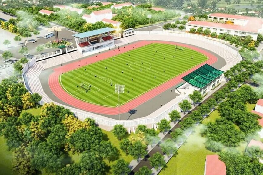 Phoi canh san van dong. Anh: To Cong.