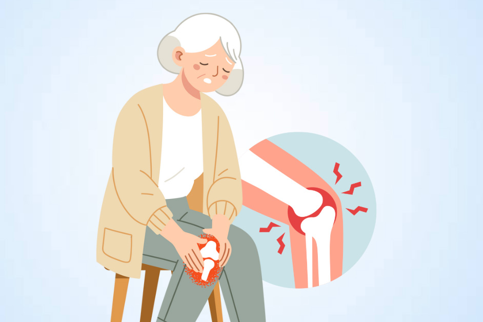 Ways to help strengthen your knees as you age. Graphic photo: Thien Nhan