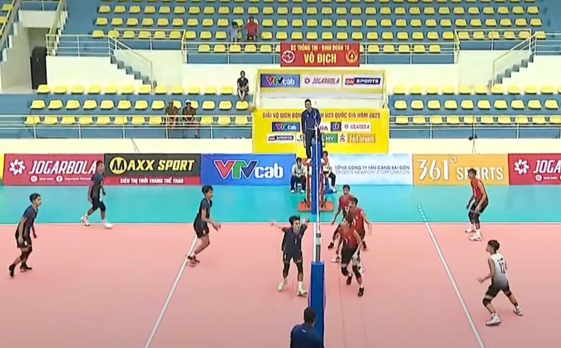 The 2025 National U23 Volleyball Tournament took place on the 5th day of competition. Photo cut from video