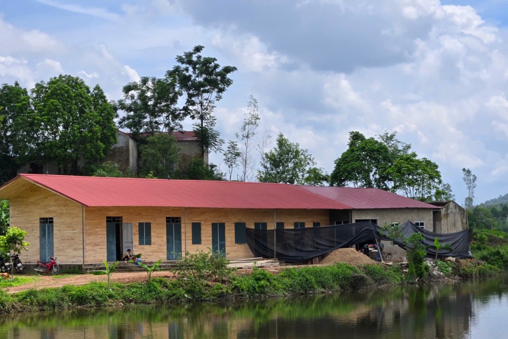 Một công trình xây dựng ở phường Phổ Yên đã cơ bản hoàn thiện. Ảnh: Hoan Nguyen.