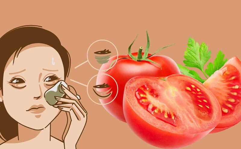 Tomatoes are rich in vitamins and antioxidants that help lighten the dark skin around the eyes. Graphic photo: Hoang Loc