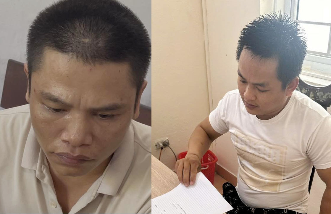 2 sujetos de robo de propiedad fueron arrestados y procesados por la policia de Ha Tinh. Foto: Ha Tinh Police.