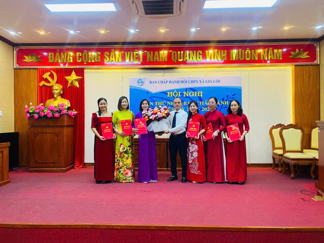 Gia Loc hoan tat kien toan to chuc Hoi Lien hiep Phu nu xa nhiem ky 2021–2026. Anh: Trung tam Van hoa, The thao va Truyen thong xa Gia Loc