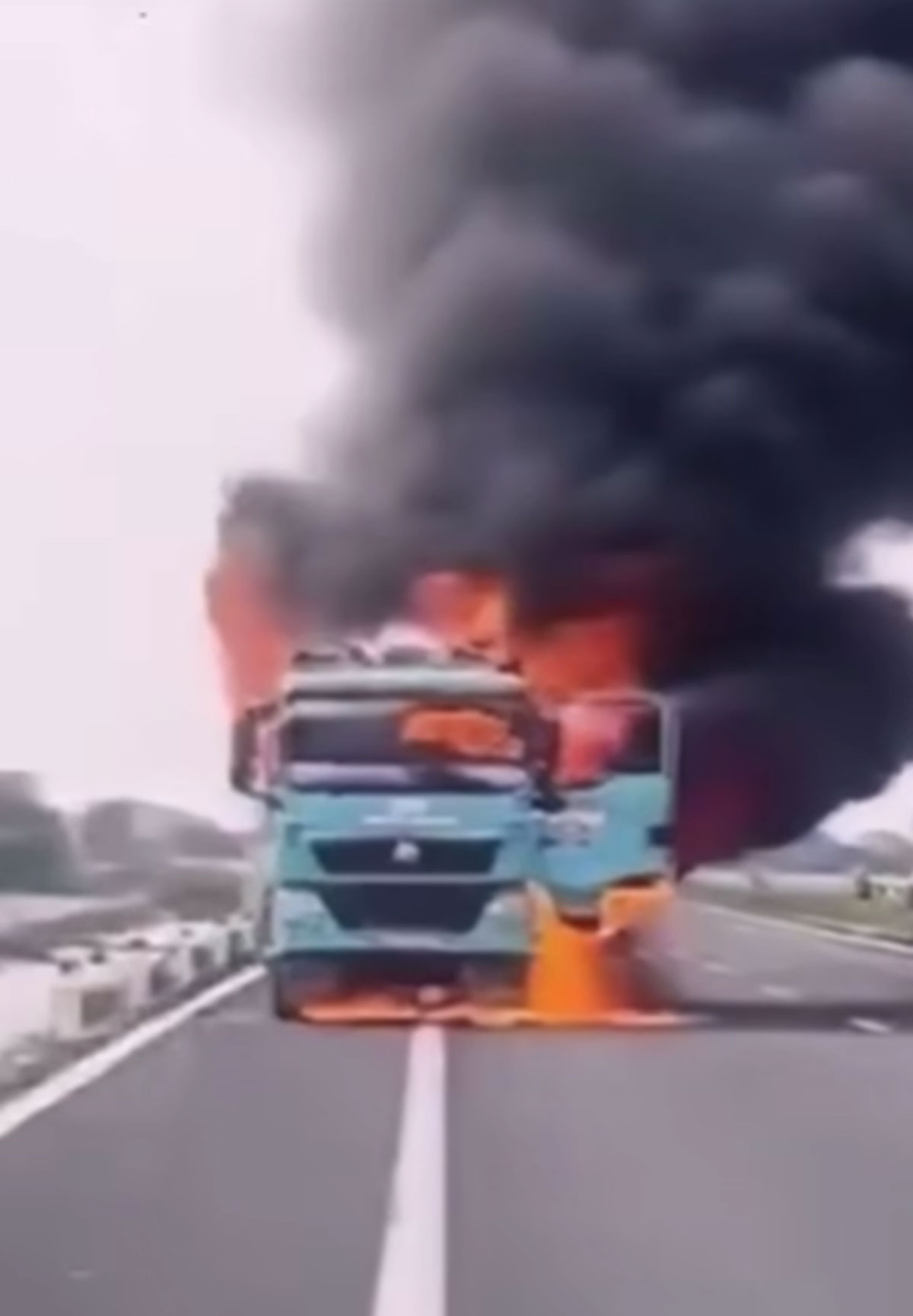 Scene of the car fire. Photo: Provided by the people