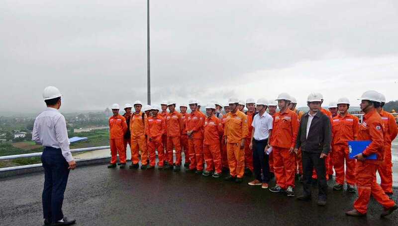 다이닌 수력 발전소는 재해 예방 및 구조 계획 훈련을 조직합니다. 사진: Duc Lam