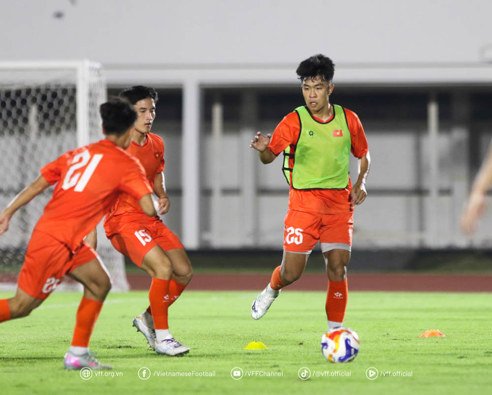 Pham Ly Duc dat muc tieu vo dich giai U23 Dong Nam A 2025 cung U23 Viet Nam. Anh: VFF