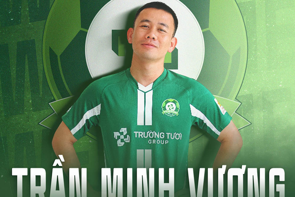 Midfielder Tran Minh Vuong officially joined Truong Tuoi Binh Phuoc club. Photo: TTBP FC