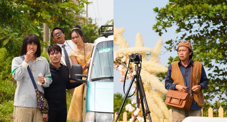 NSUT Hoai Linh과 Vo Tan Phat은 귀신과 함께 부자 되기 2에 출연합니다. 사진: 영화 제작진 제공.