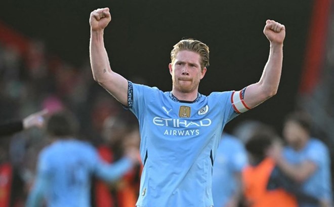 Vao dau mua he, Man City cung da chia tay voi Kevin de Bruyne.  Anh: AFP