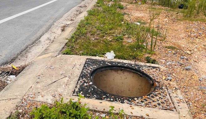 189 nắp hố ga bị trộm trên tuyến đường hơn 5 kilomet mới đưa vào sử dụng ở Quảng Trị