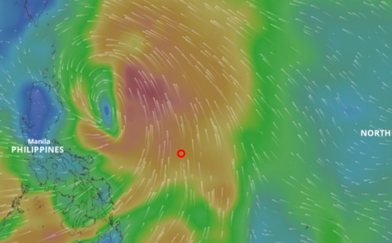 Forecast of the time when the tropical depression will strengthen into a storm and enter the East Sea