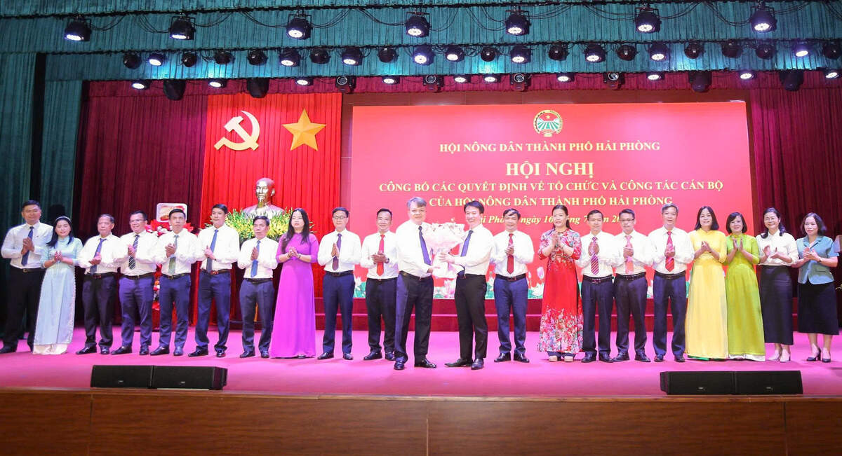 Ban Chap hanh Hoi Nong dan thanh pho Hai Phong nhiem ky 2023 – 2028. Anh: Cong TTDT Hai Phong