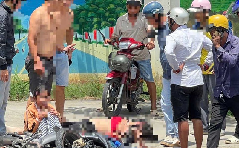 The scene of the accident that killed the couple. Photo: Dinh Trong