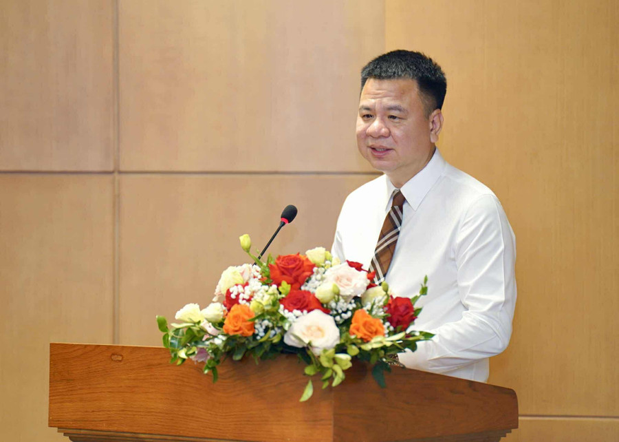 Nha bao Trieu Ngoc Lam - Tong Bien tap Bao Giao duc va Thoi dai. Anh: Ban to chuc