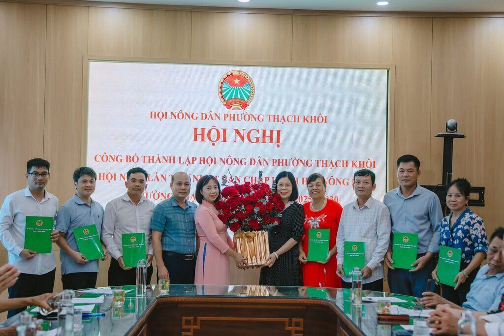 Thach Khoi Ward, Hai Phong City completes the organization of the Farmers' Association after merging administrative units. Photo: Thach Khoi Ward