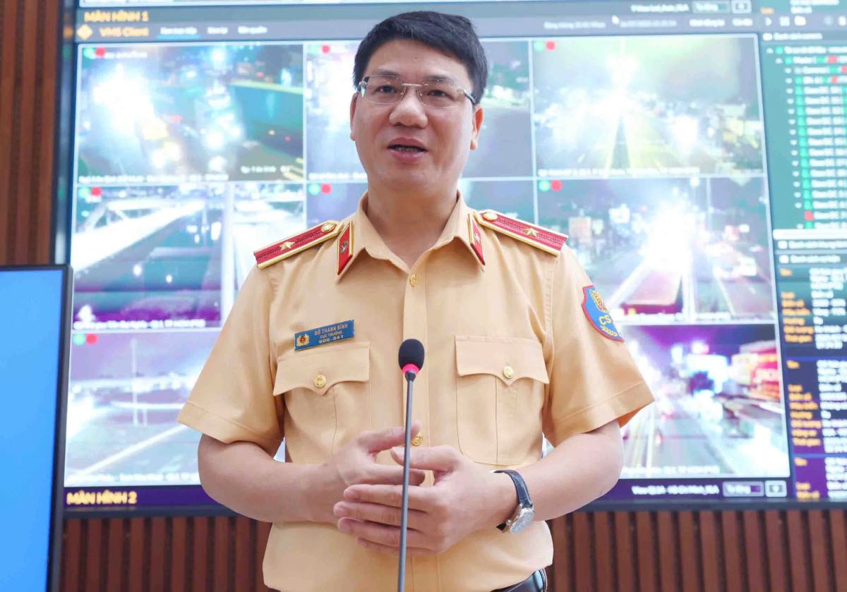 Thieu tuong Do Thanh Binh - Cuc truong Cuc Canh sat giao thong. Anh: Viet Dung