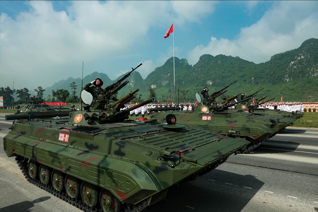 Dan vu khi, khi tai lan dau hop luyen cung khoi dieu binh chuan bi ky niem 80 nam Cach mang thang Tam va Quoc khang 2.9. Anh: Hai Nguyen