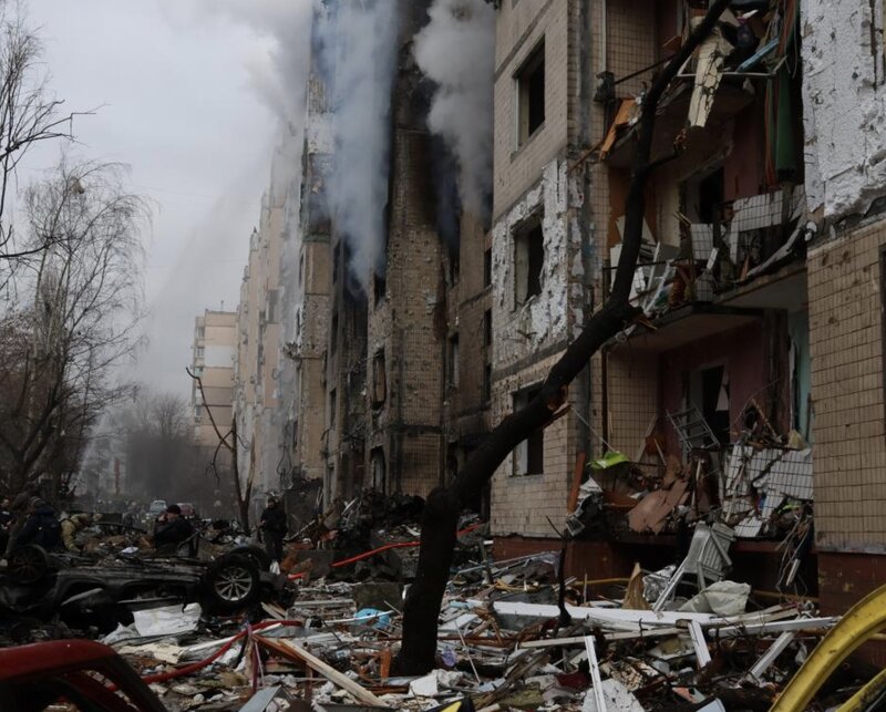 Una huelga aerea rusa apunta a Ucrania. Foto: Xinhua