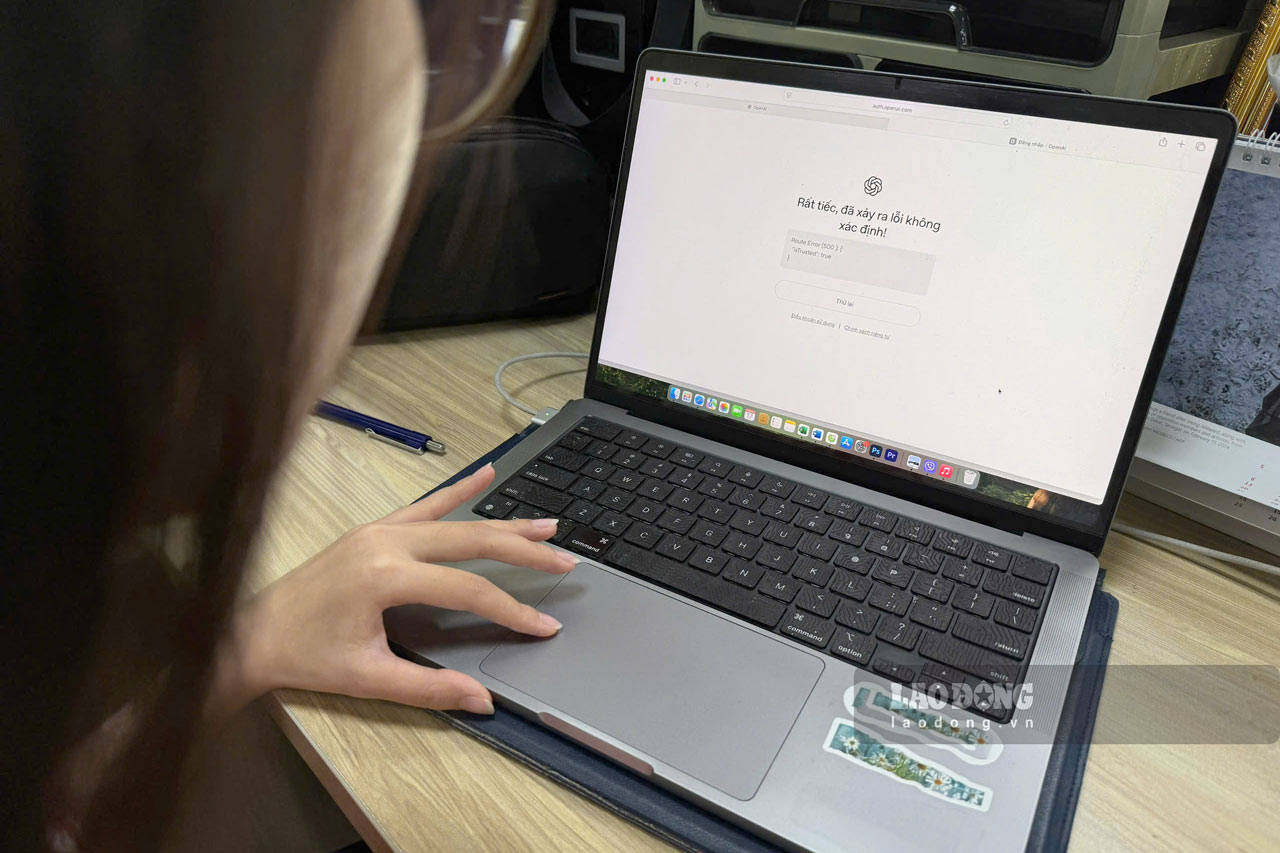 Users cannot access ChatGPT. Photo: Vu Linh