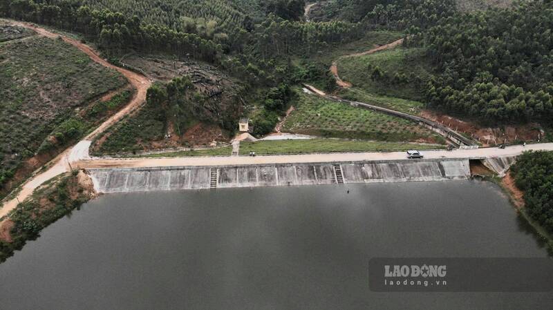 Đập thủy lợi Đồng Trại tại xã Phú Lương tỉnh Tuyên Quang. Ảnh: Lam Thanh