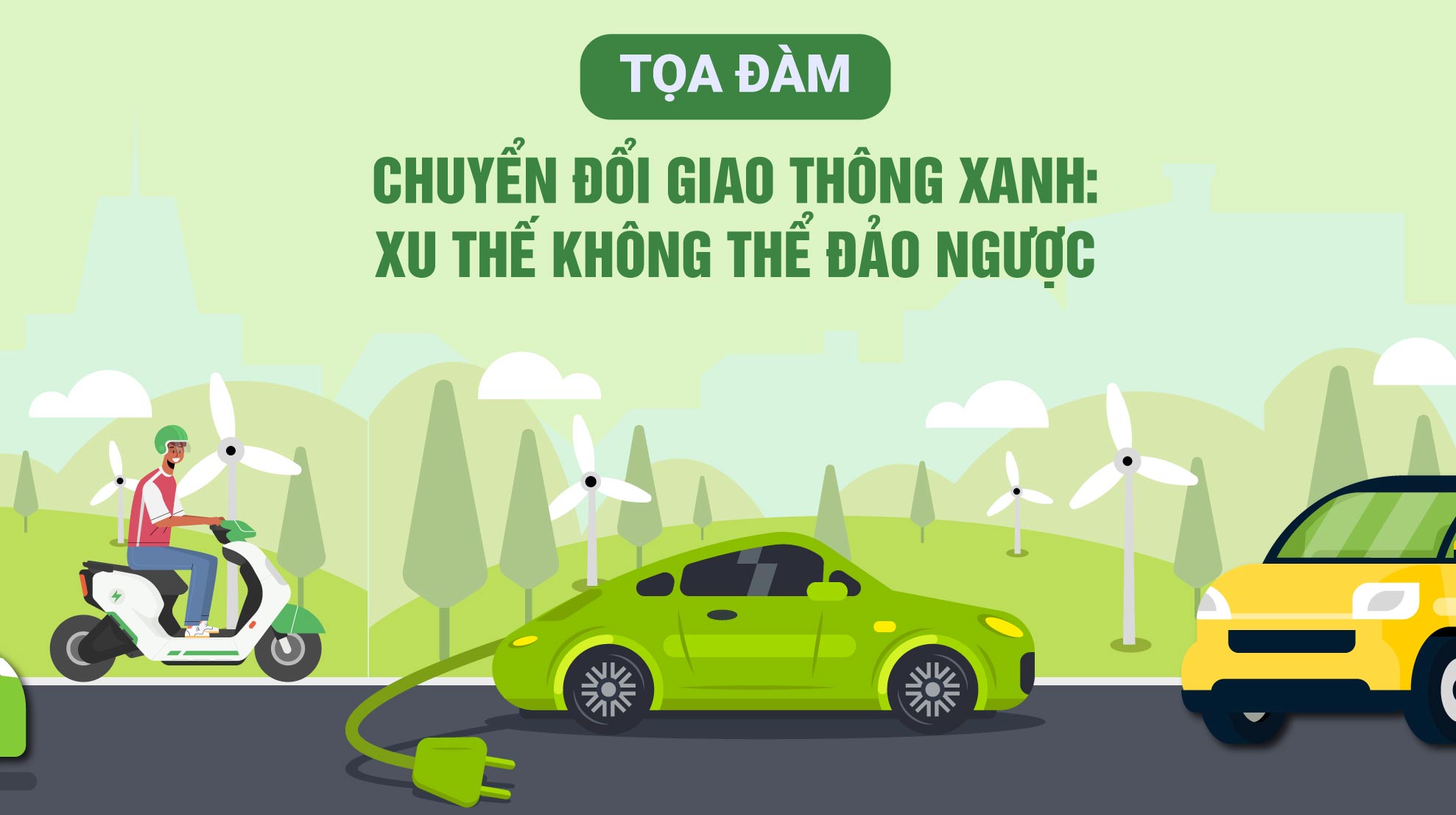 Lao Dong新聞は、「グリーンコンバージョン：トレンドを逆転させることはできません」を組織しました。グラフィック写真：van Thang