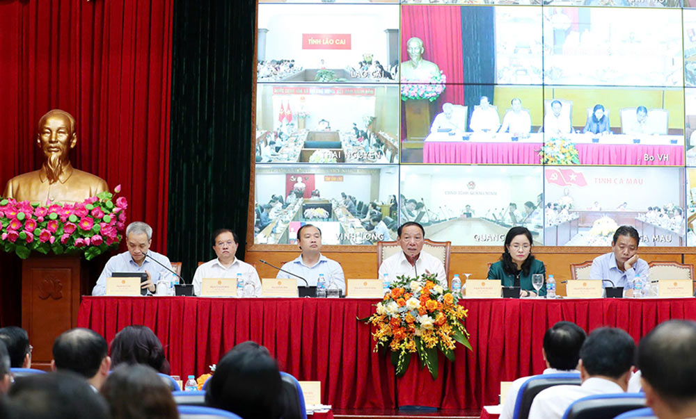 El Ministro de Cultura, Deportes y Turismo, Nguyen Van Hung, hablo en la conferencia. Foto: Tran Huan