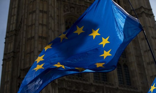 Cờ của Liên minh châu Âu (EU). Ảnh: Xinhua