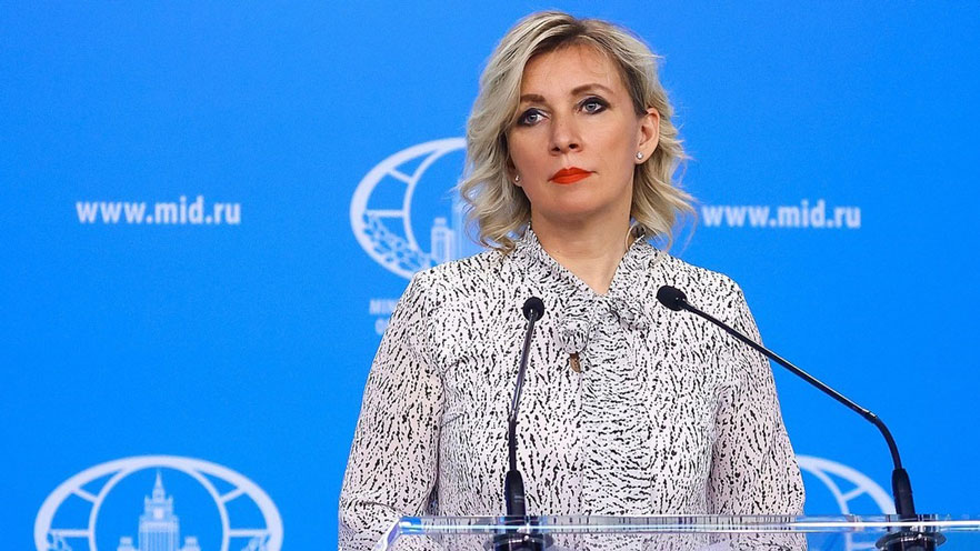 Nguoi phat ngon Bo Ngoai giao Nga Maria Zakharova. Anh: Bo Ngoai giao Nga