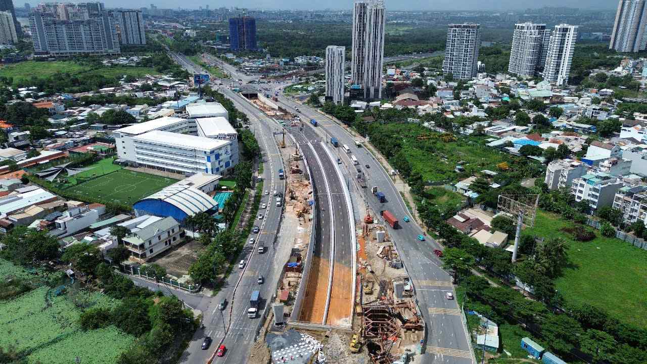 An Phu交差点プロジェクトの全景(ホーチミン市)。写真:Anh Tu