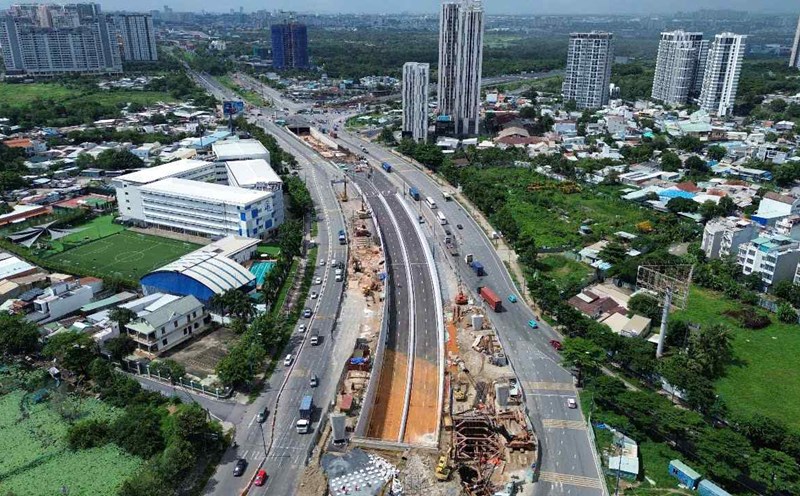 Overview of the An Phu intersection project (HCMC). Photo: Anh Tu