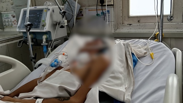 The patient with Japanese encephalitis is still receiving intensive treatment. Photo: Ho Chi Minh City Hospital for Tropical Diseases