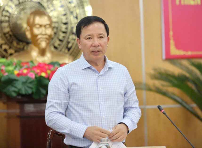 Chu tich UBND tinh Tay Ninh Nguyen Van Ut phat bieu tai Hoi nghi. Anh: Duy Minh