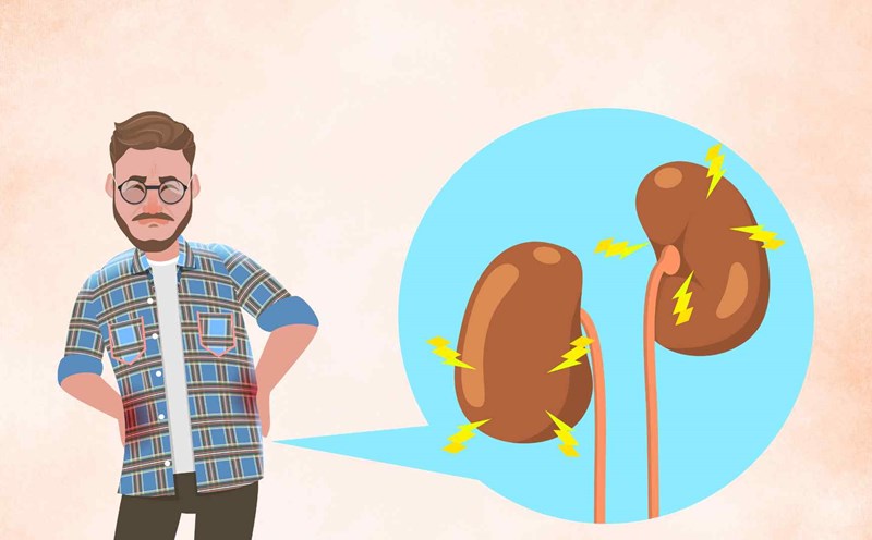 Kidney failure due to bad evening habits. Graphic photo: Hoang Loc