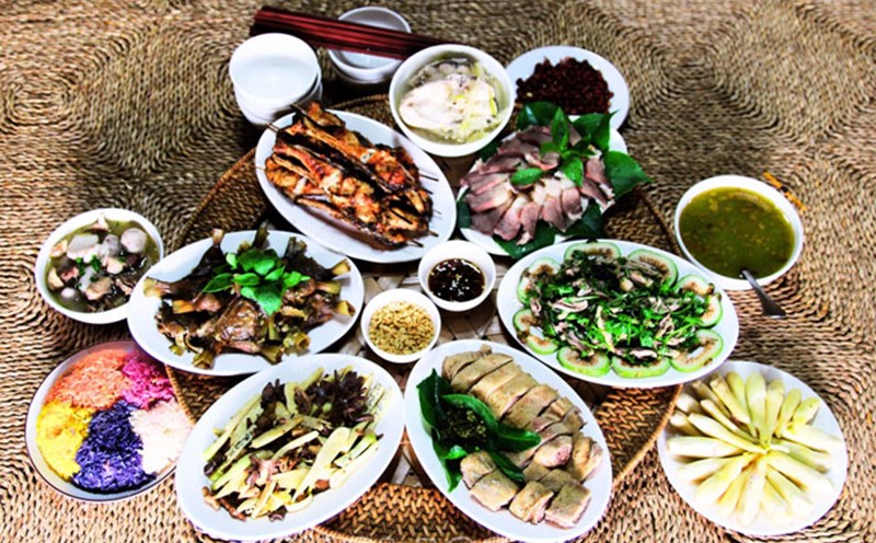The culinary culture of the Tay ethnic group has a long tradition, diversity and richness. Photo: Hoang Thu