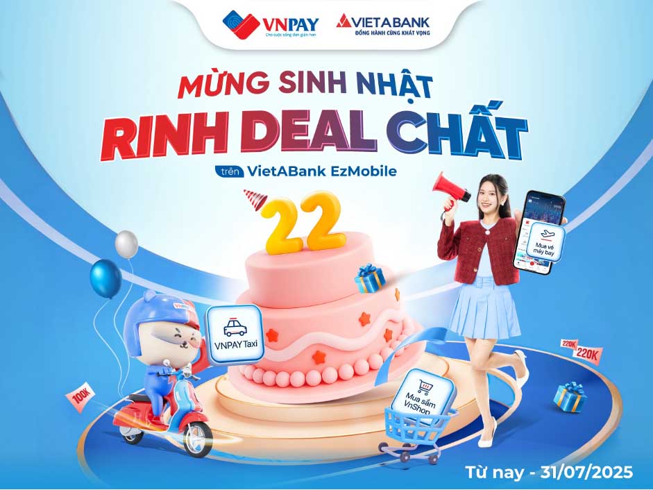 誕生日爆発 - VietABank EzMobileで質の高いdealをリーク。写真:VNPAY