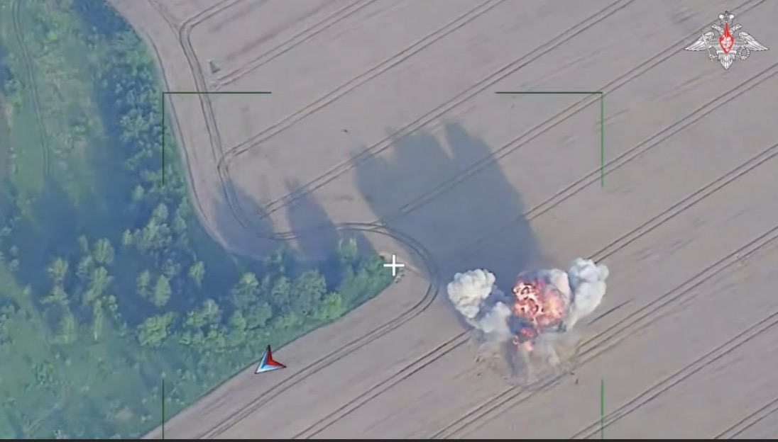 Every location where Ukrainian UAVs were destroyed by artillery and Russian UAVs. Photo: Russian Ministry of Defense