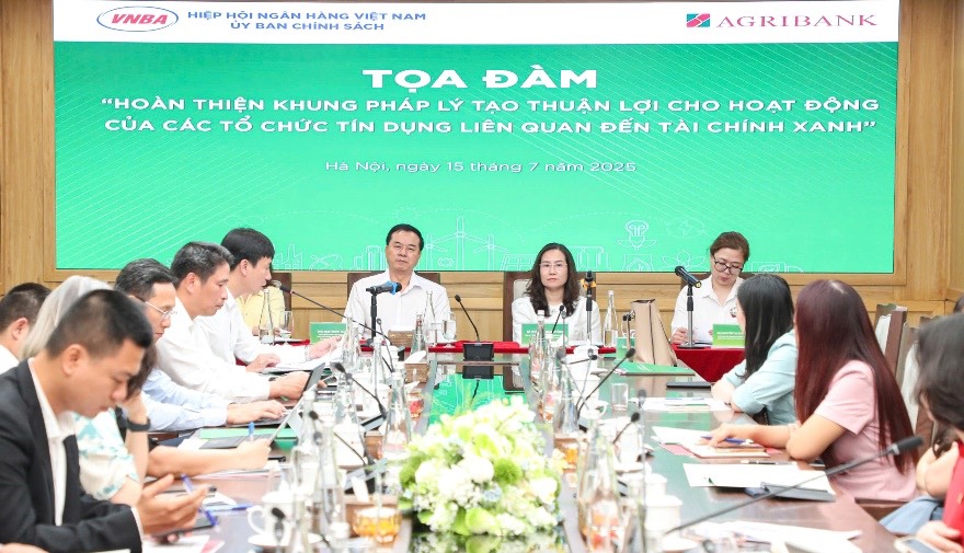 Toan canh Toa dam “Hoan thien khung phap ly tao thuan loi cho hoat dong cua cac to chuc tin dung lien quan den Tai chinh xanh”. Anh: Agribank