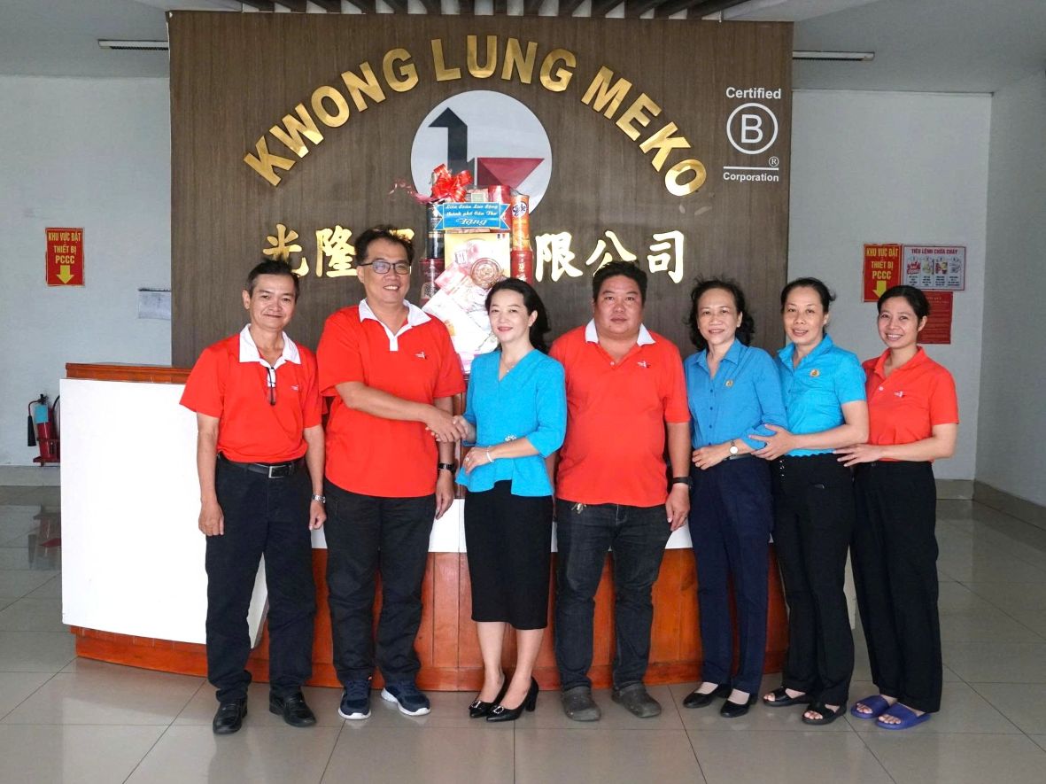 Lanh dao LDLD TP Can Tho den tham CDCS Cong ty TNHH Kwong Lung Me Ko