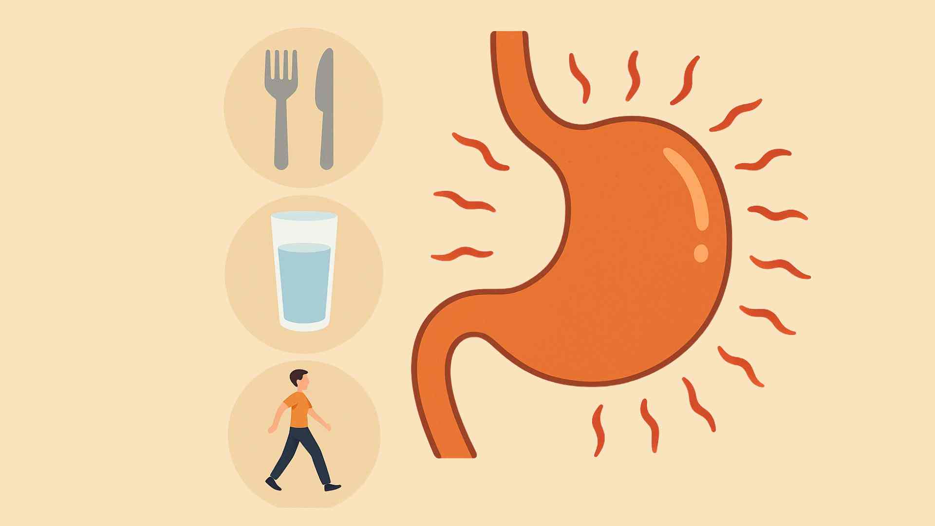 3 habits to help improve stomach pain. Graphic photo: Thai Anh