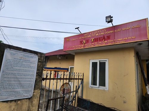 Công ty Cổ phần Đầu tư và Kinh doanh XNK Vạn Thuận, đơn vị quản lý cụm công nghiệp làng nghề Tân Triều. Ảnh: Minh Hạnh 