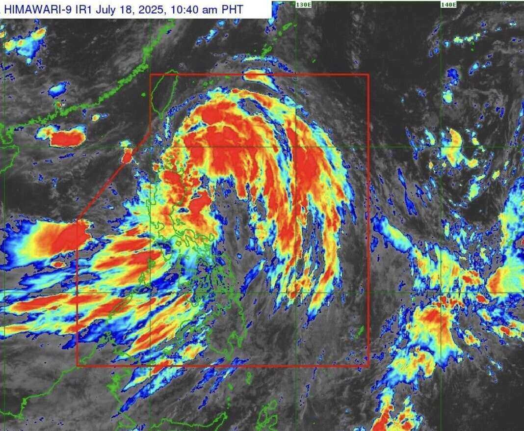 Se pronostica que Wipha aterriza en Filipinas esta tarde. Foto: Pagasa