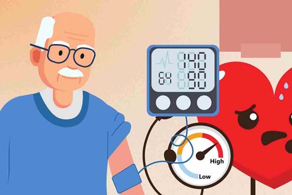 Reasons why the elderly are susceptible to low blood pressure when standing up. Graphics: Dinh Dinh